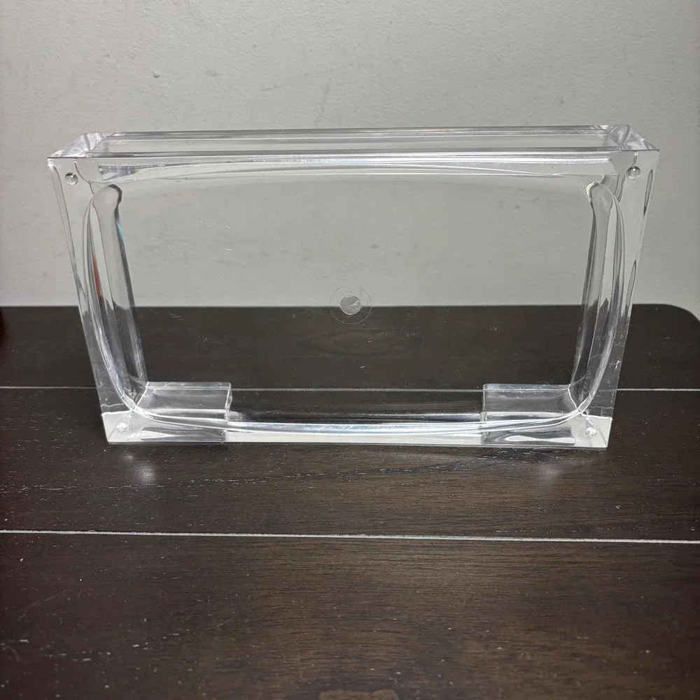 Clear Acrylic Desk Tray | Guest Towel Holder | Office Organizer | 9.25